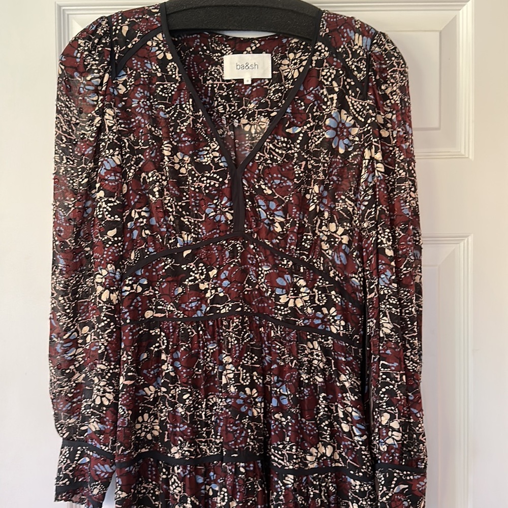 ba&sh long sleeve midi dress